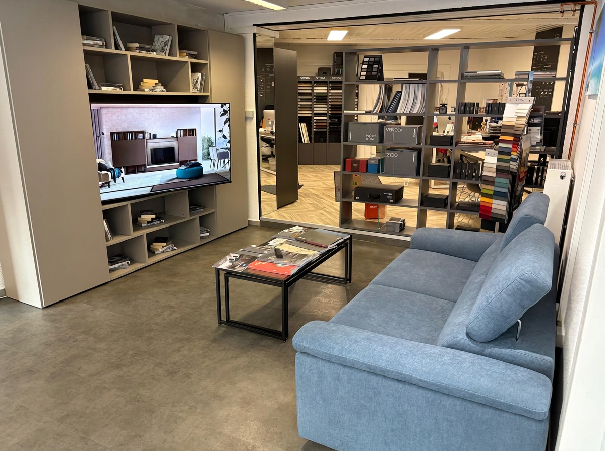 Wohn- und Materialbereich im ST Möbel & Küchenstudio in Langenzenn